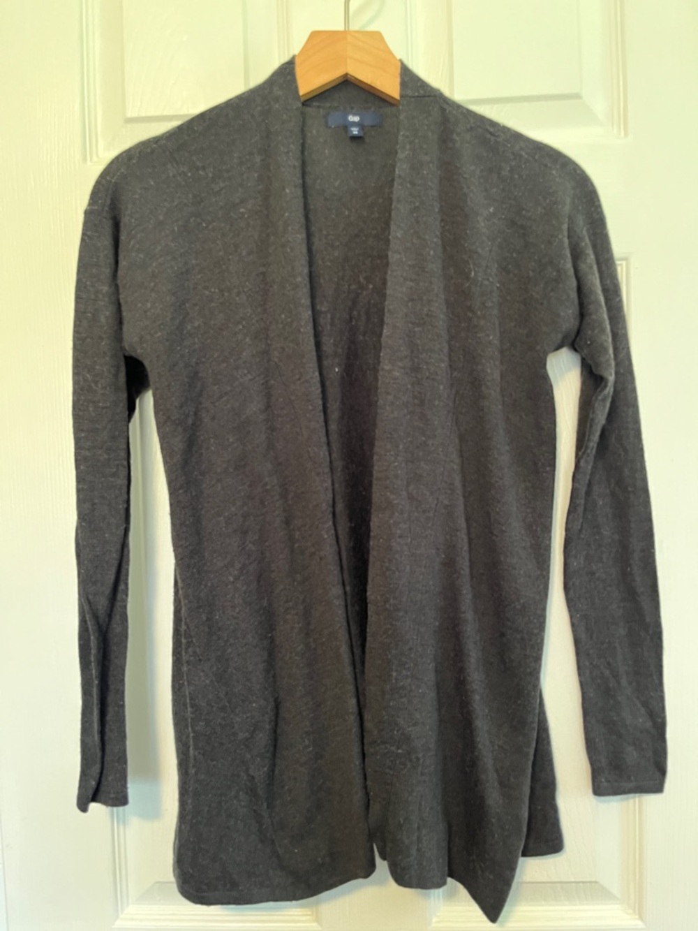 GAP Wool Blend  Charcoal Gray Open-Front Women's Cardigan